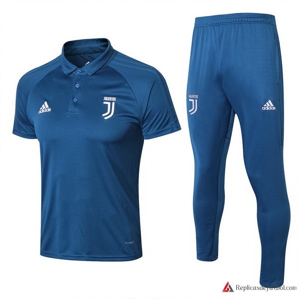 Polo Juventus Conjunto Completo 2017-2018 Azul